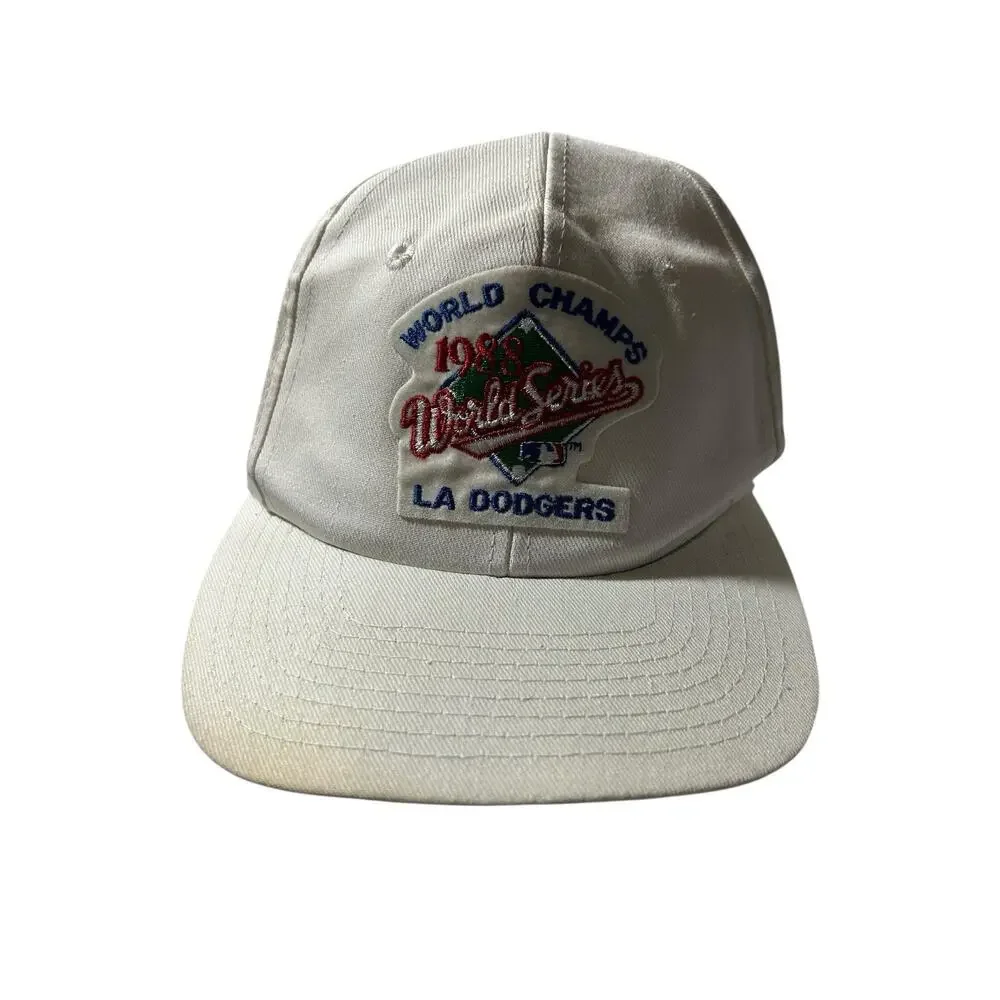 L.A. Dodgers 1988 MLB World Series Champions Snapback Hat White AJD Cap READ